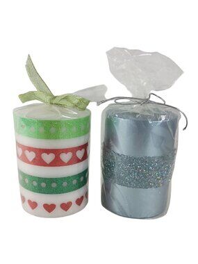 Unused 2 Holiday Inspirations Christmas Wax Candle 4.25"